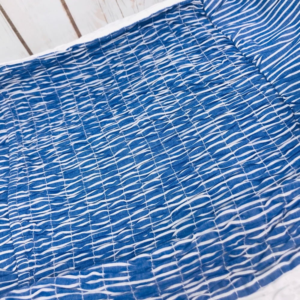 Know One Cares Smocked Stripe Blue/White Jumpsuit - Picture 4 of 7